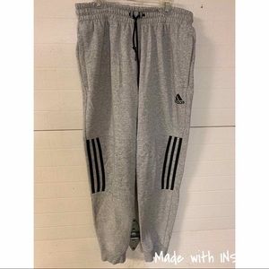 Mens Medium Gray Adidas Sweatpants Joggers